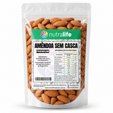 Amêndoa Sem Casca Crua Inteira Americana Nutralife