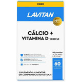Lavitan Cálcio + Vitamina D 1000 UI 60 Comprimidos Saúde Óssea
