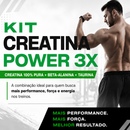Combo Creatina Power 3X — Creatina + Beta-Alanina + Taurina