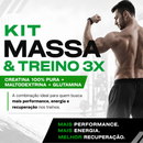 Combo Massa & Treino 3X — Glutamina + Creatina 100% Pura + Maltodextrina
