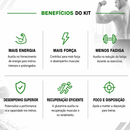 Combo Massa & Treino 3X — Glutamina + Creatina 100% Pura + Maltodextrina
