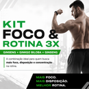 Combo Foco & Vitalidade 3X — Ginseng + Ginkgo Biloba + Ashwagandha