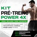 Combo Pré-Treino Power 4X — Arginina + Beta-Alanina + Taurina + Maltodextrina