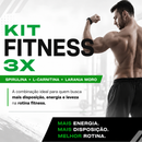 Combo Fitness 3X — Spirulina + L-Carnitina + Laranja Moro