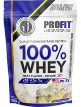 100% Whey Concentrate Profit 900g Sabor Leite Ninho - Refil