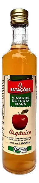 Vinagre de Maçã Orgânico Em Vidro 500ml - Detox E Perda De Peso