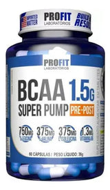 BCAA 1.5g Super Pump Profit Labs 120 Caps - Recuperação Muscular