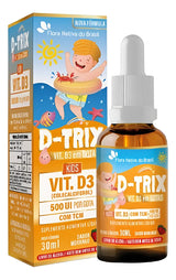 D-trix Kids Vitamina D em Gotas 30ml Flora Nativa – Sabor Morango