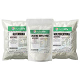 Combo Massa & Treino 3X — Glutamina + Creatina 100% Pura + Maltodextrina