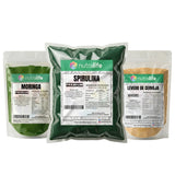 Combo Super Verde 3X — Moringa + Spirulina + Levedo de Cerveja