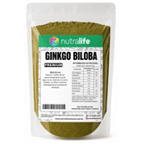 Ginkgo Biloba em Pó Nutralife – Vitalidade Mental, Foco Absoluto e Circulação Ativa